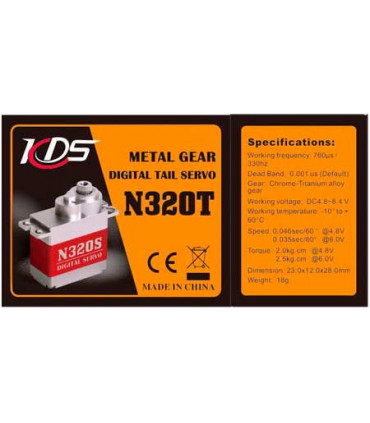 KDS Rudder Metal Digital Servo N320T For CHASE 360